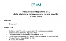 50 punti ECM - Corso base con 12 Webinar (20 ore) - Infortuni sportivi e sindromi dolorosi - trattamento integrativo MTC dr.zippelius®